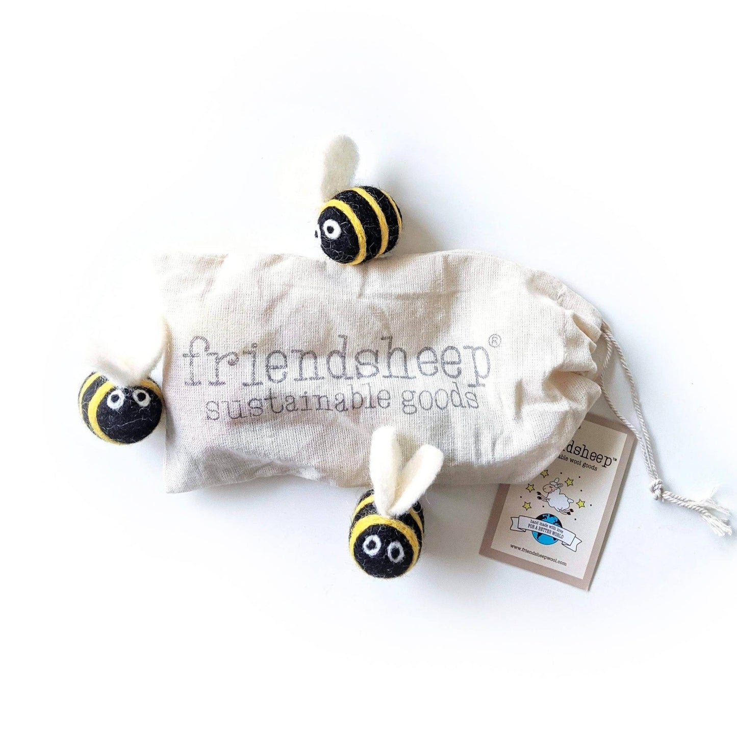 Berta the Honey Bee and Sisters Eco Freshener/Toys -Set of 3 Friendsheep