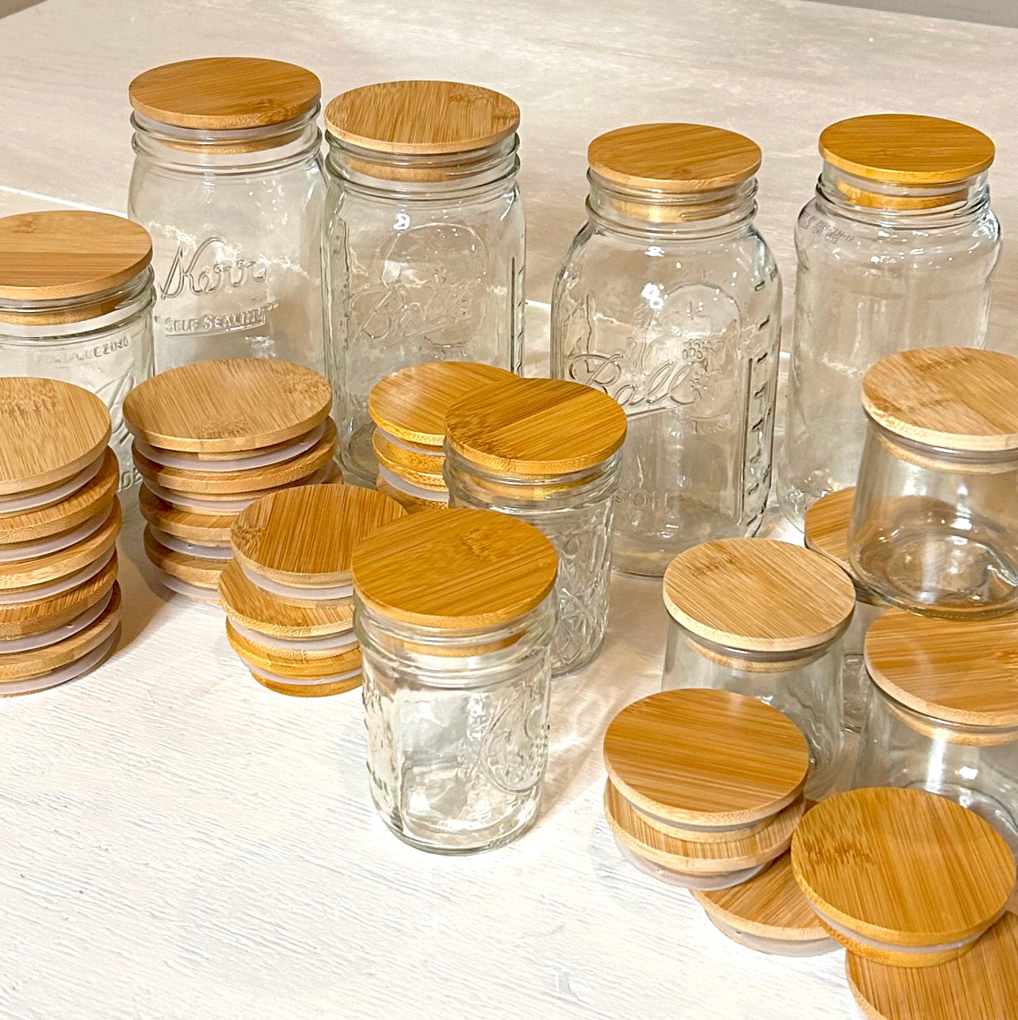 Bamboo Mason Jar Lid | Standard Mouth | Summer Bestseller Bamboo Switch