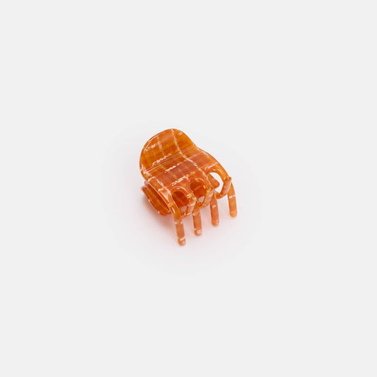 Midi Ursa Claw in Caramel Plaid CHUNKS