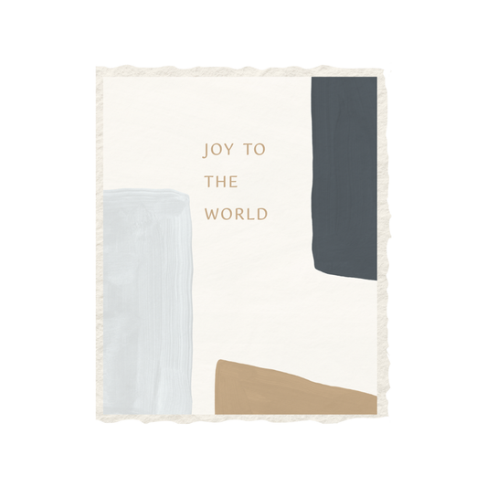 Joy to the World | Abstract Christmas Greeting Card Paper Baristas