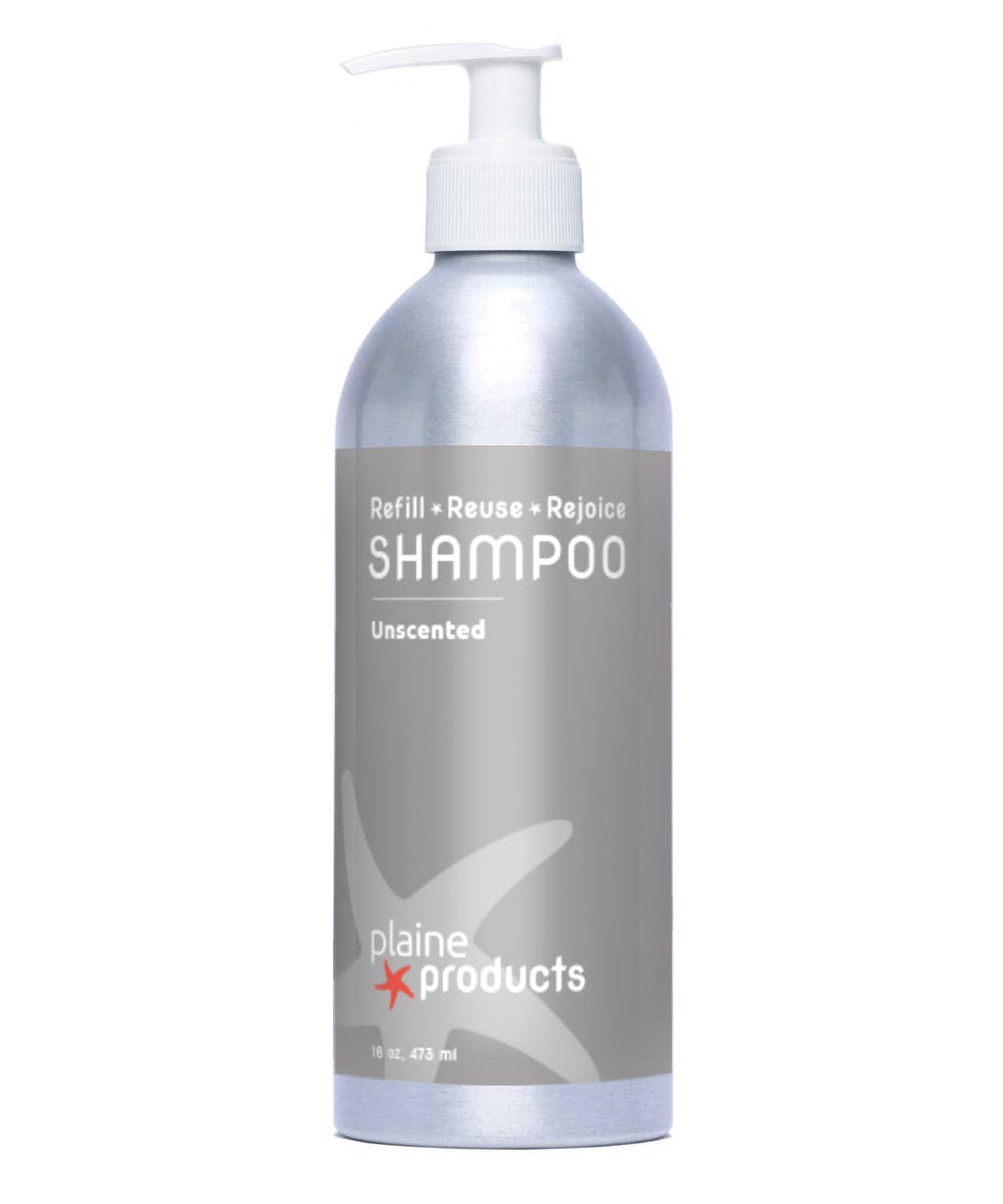 Shampoo 16 oz (pump not included) Reusable packaging Plaine Products