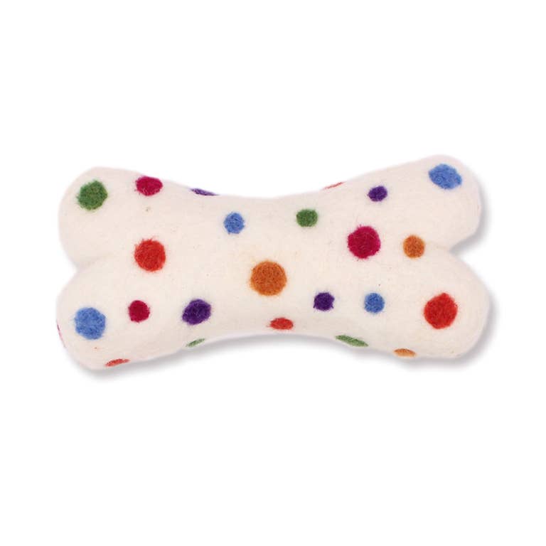 Eco Wool Dog Bones/Toys Tie-Dyed (Fair Trade) Ethical Global