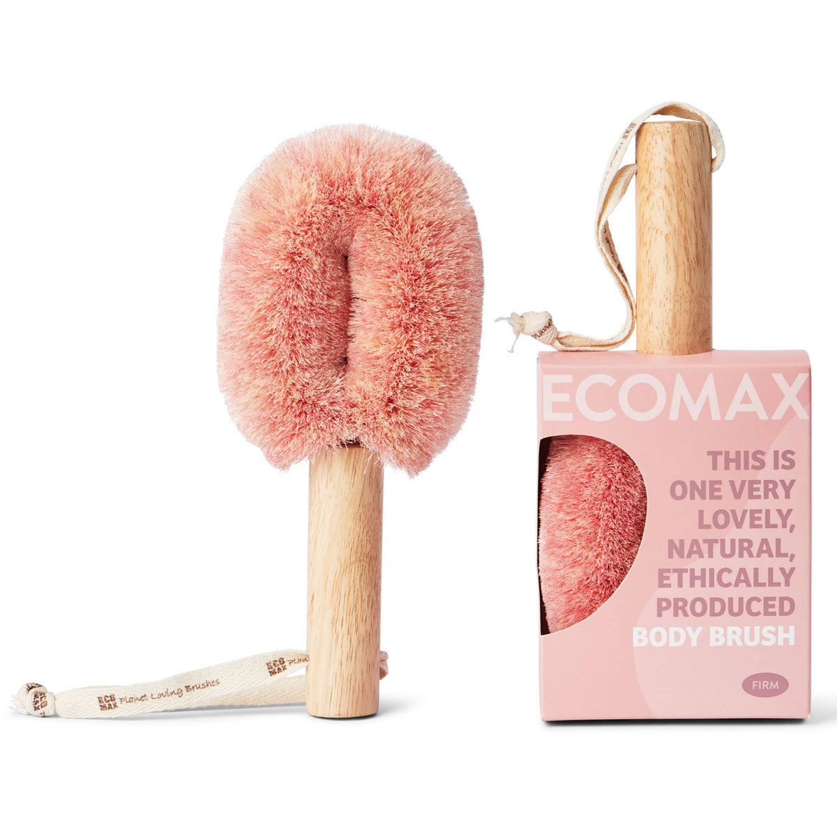 Spa Body Brush – Firm Sisal (Pink) Ethical Global