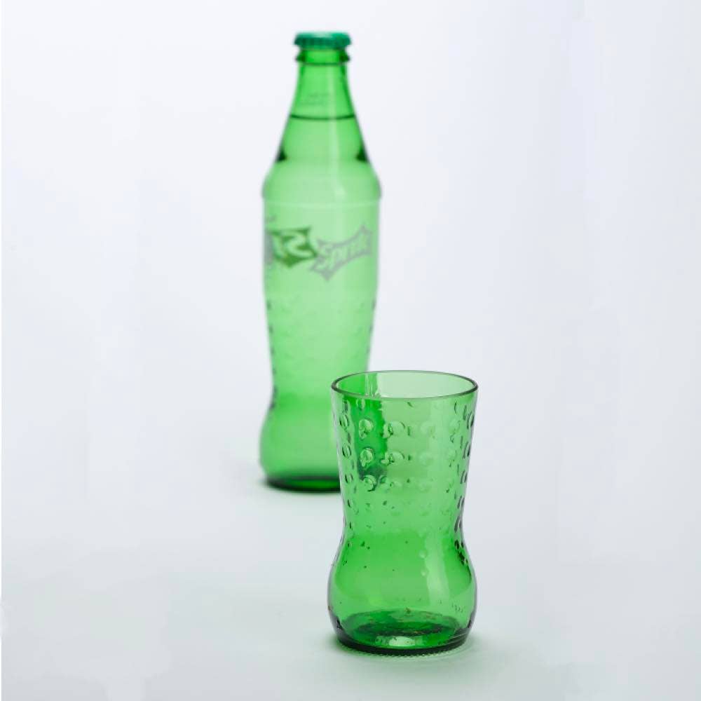 Ethical Global - Sprite Drinking Glasses Upcycled 4 Pack (5 Ounces) Ethical Global