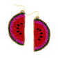 Beaded Fruit Earrings - Watermelon Fair Anita