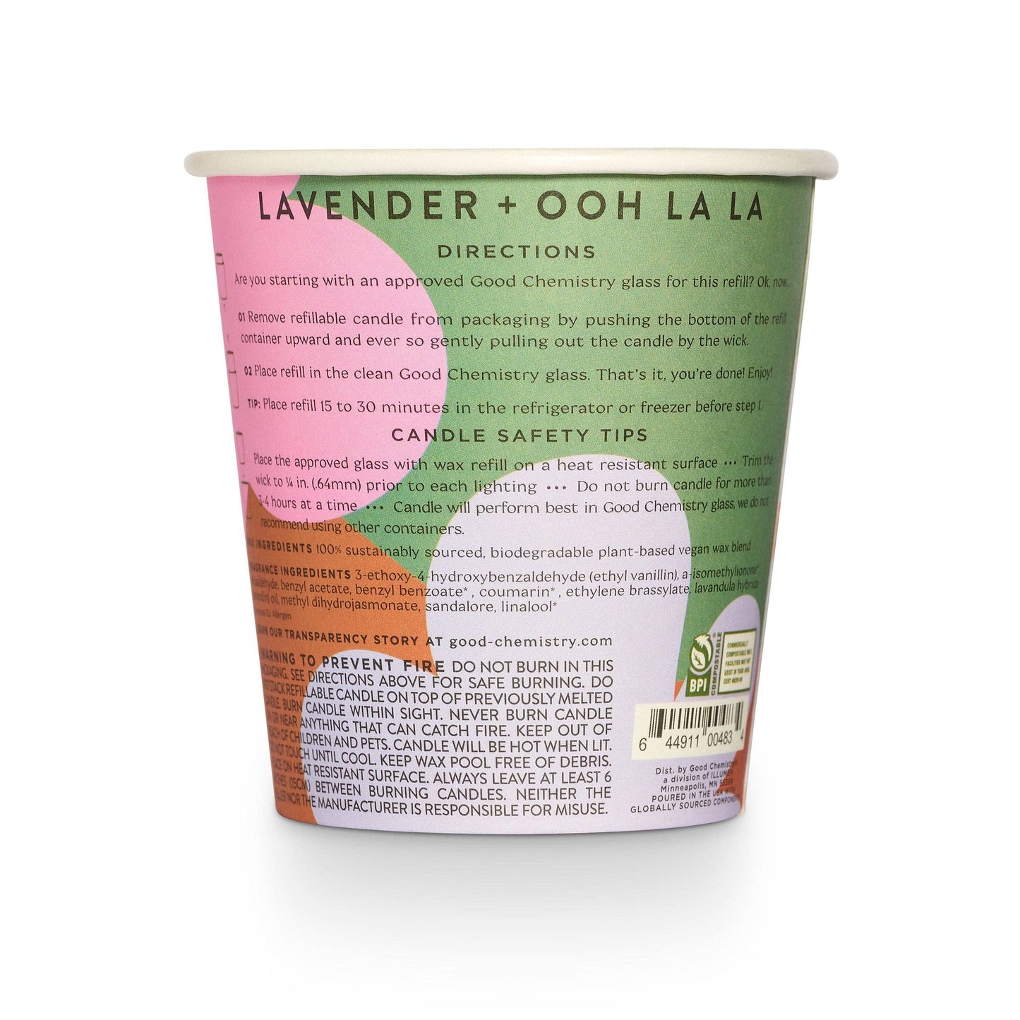 Lavender + Ooh La La Biodegradable Candle Refill Good Chemistry