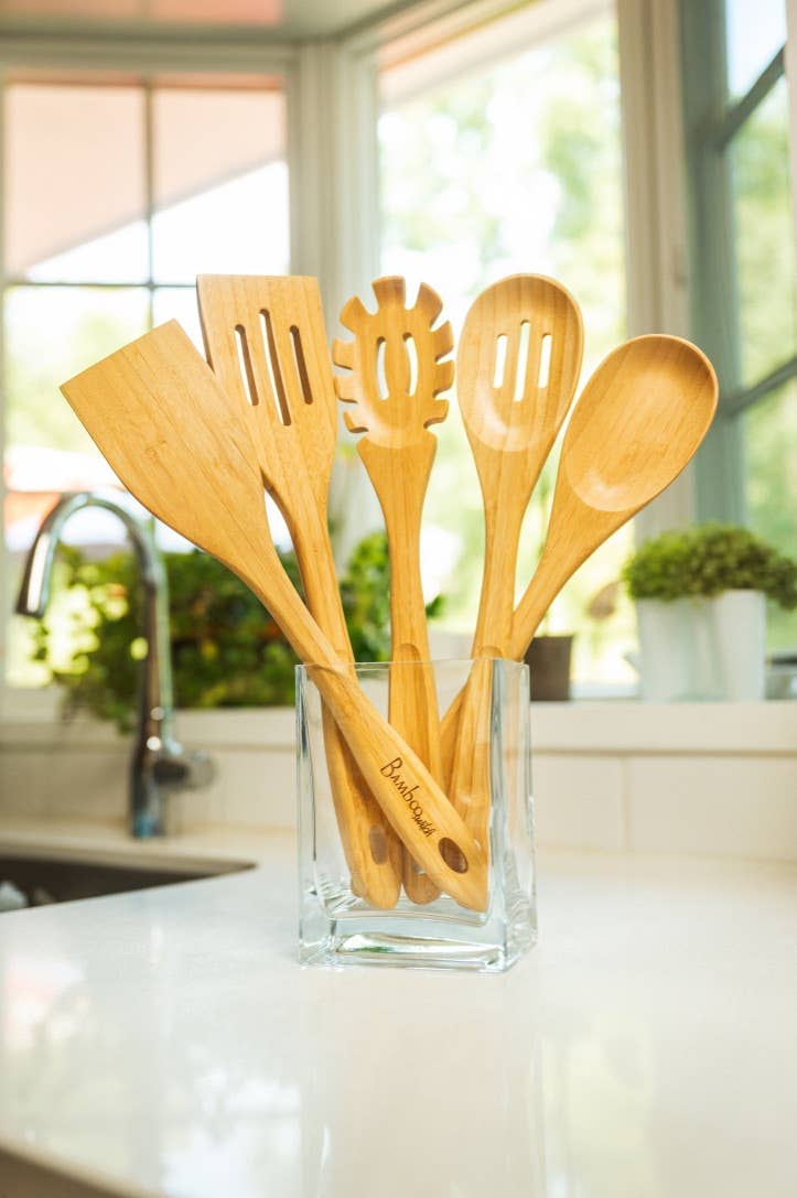 Bamboo Switch - 5pc Bamboo Kitchen Utensil Set Bamboo Switch