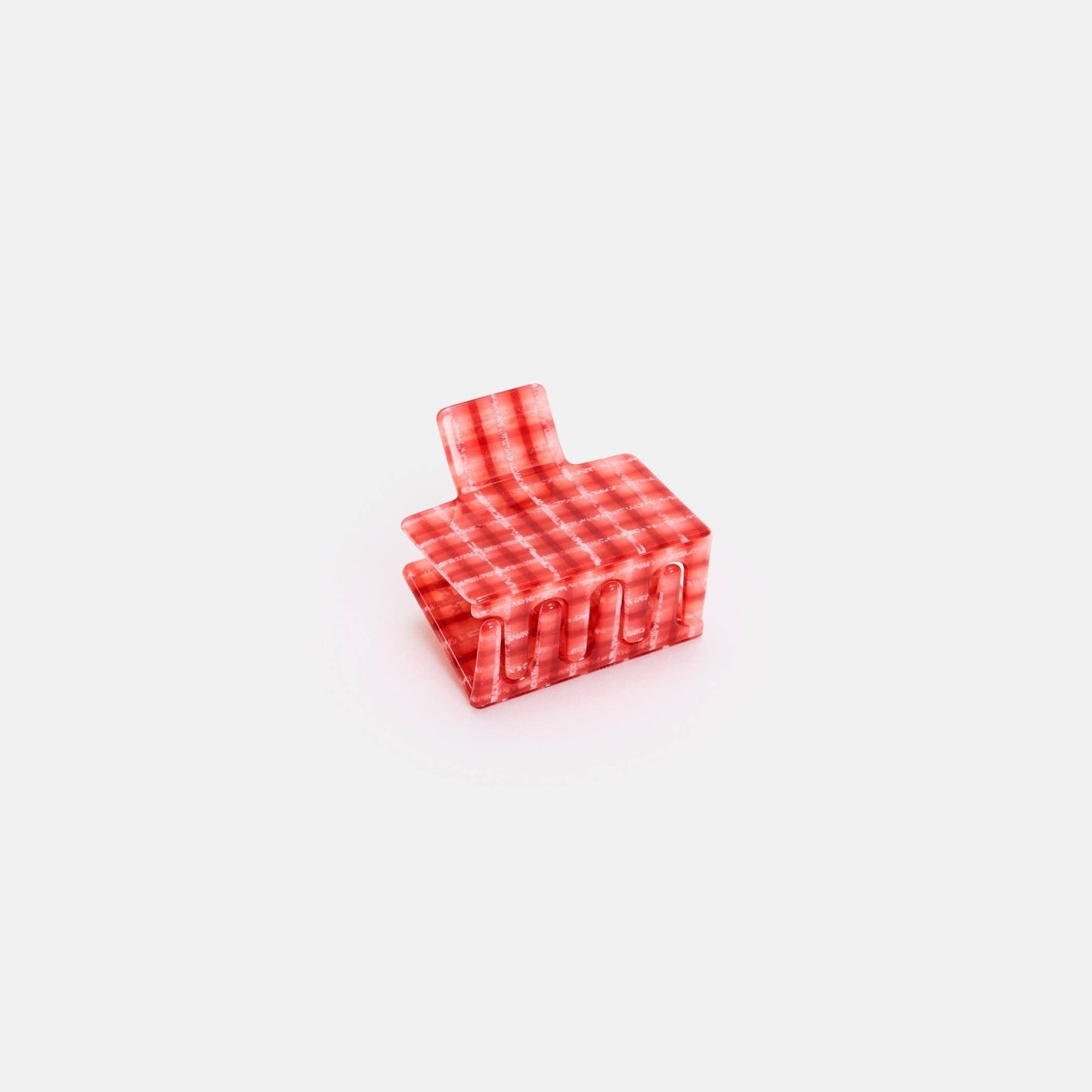 Midi Box Claw in Red Plaid CHUNKS