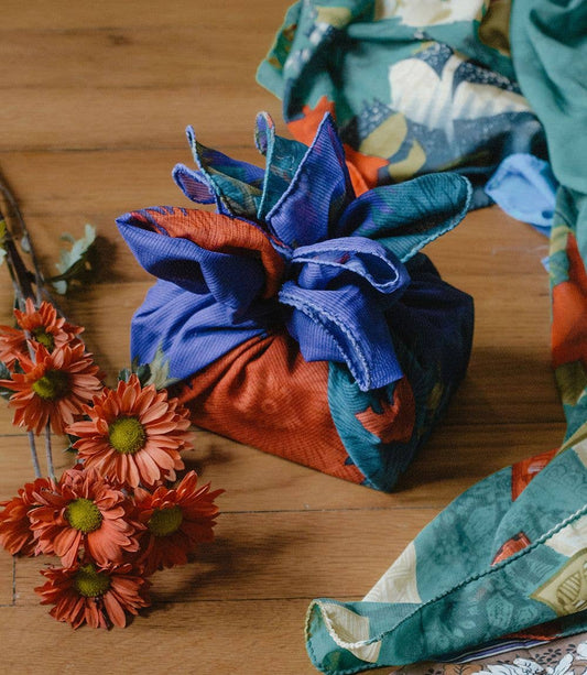 Sari Gift Wrap/Scarf – Assorted Upcycled Fabric Matr Boomie Fair Trade