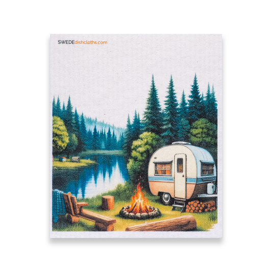 SWEDEdishcloths - Swedish Dishcloth Camper and Campfire SWEDEdishcloths