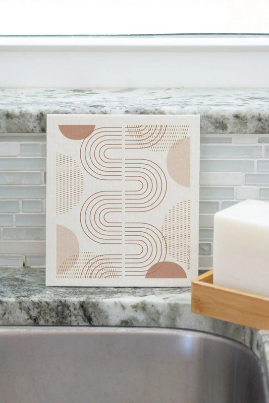 WASHCLOUD® MODERN TRACKS™ Swedish Dish Cloth - No Tox Life No Tox Life