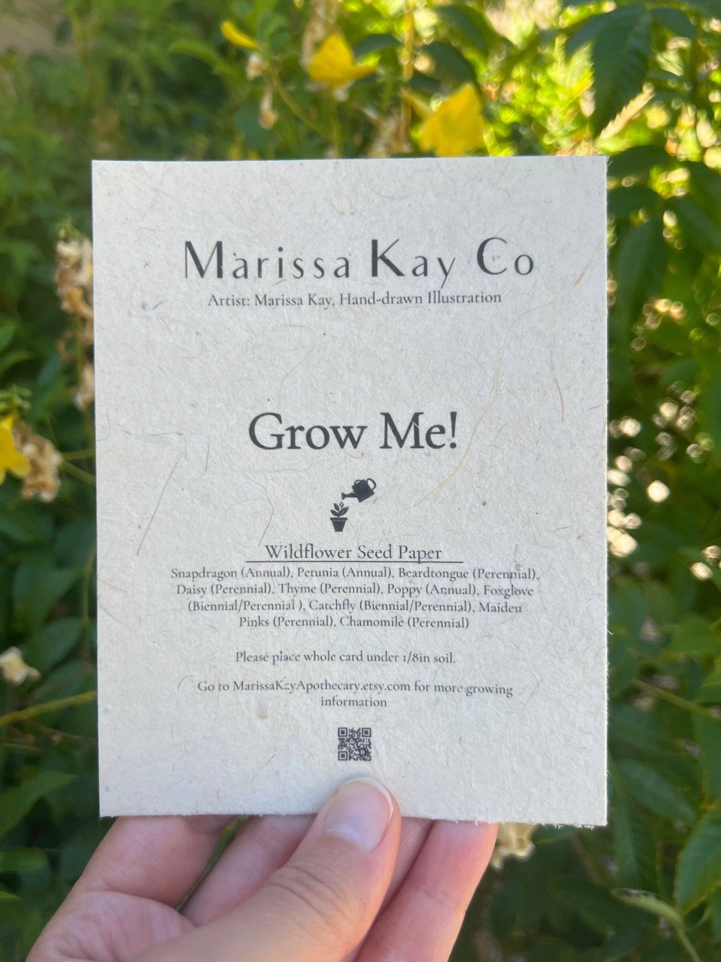 Happy Birthday || Hand-Drawn Seed Paper Greeting by Marissa Kay || MO3 Marissa Kay Co