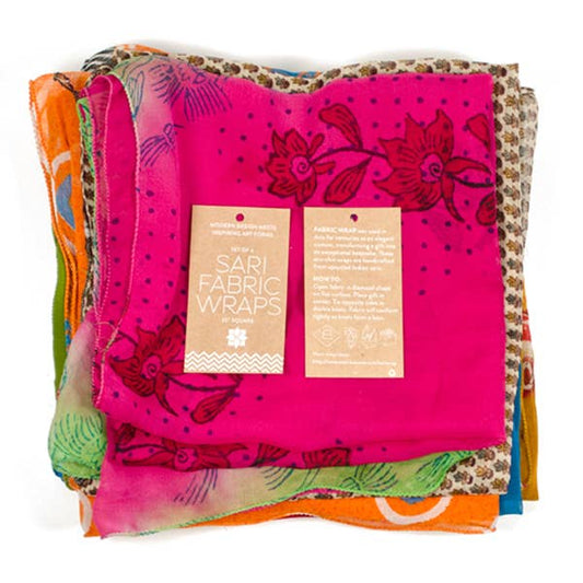 Sari Gift Wrap/Scarf – Assorted Upcycled Fabric Matr Boomie Fair Trade