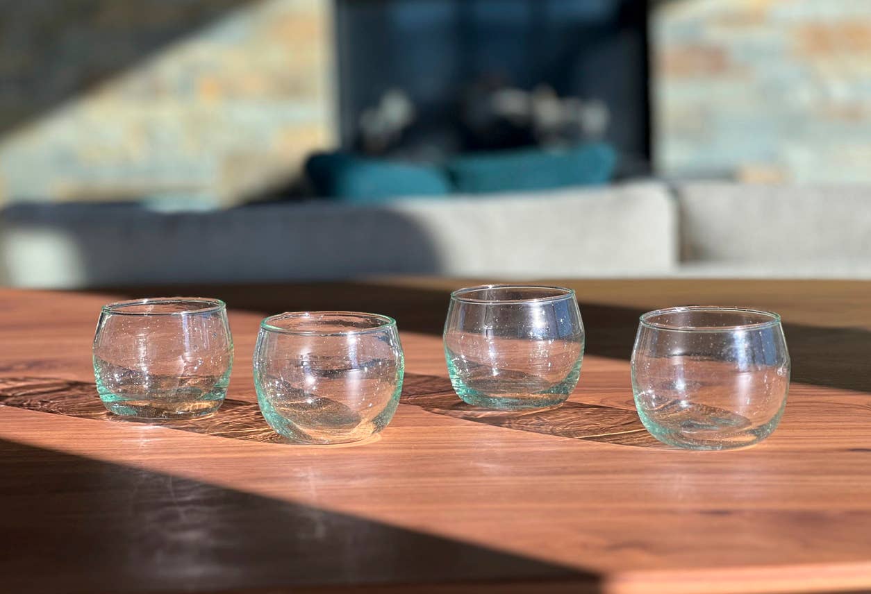 Moroccan Stemless Goblet - Clear Verve Culture