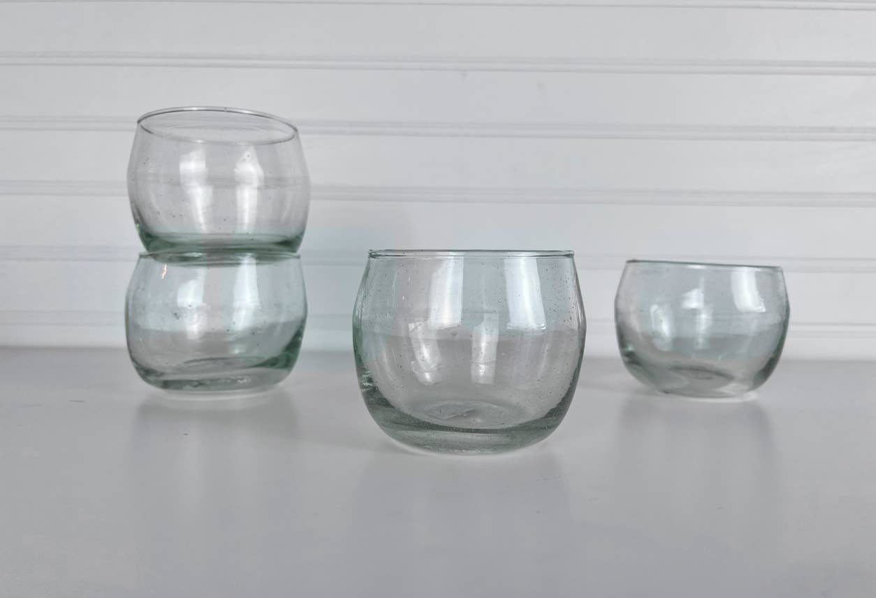 Moroccan Stemless Goblet - Clear Verve Culture