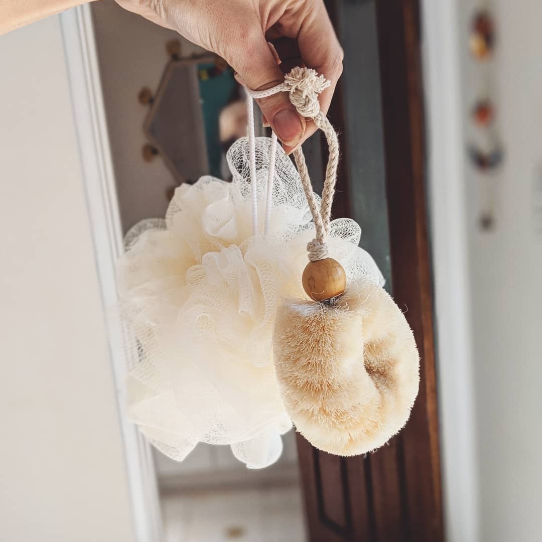 Spa Shower Puff Body Brushes - Handmade - All Natural