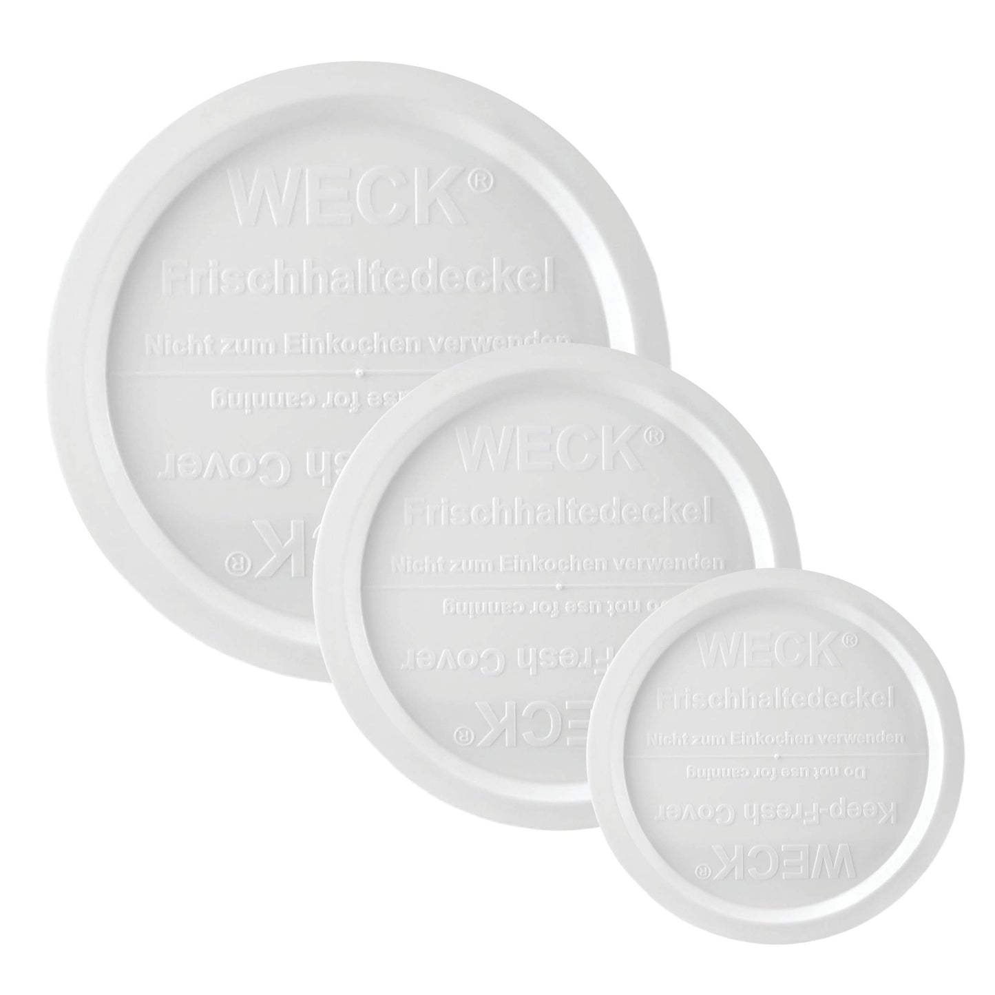 WECK® Keep Fresh Cover S, M, L - White