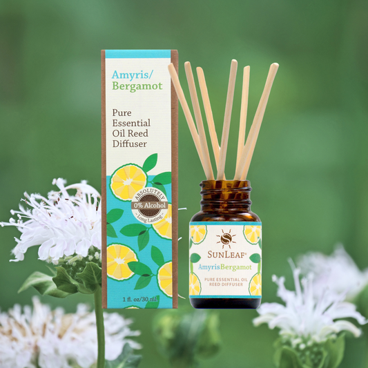 1 oz Reed Diffuser - Amyris Bergamot SunLeaf Naturals