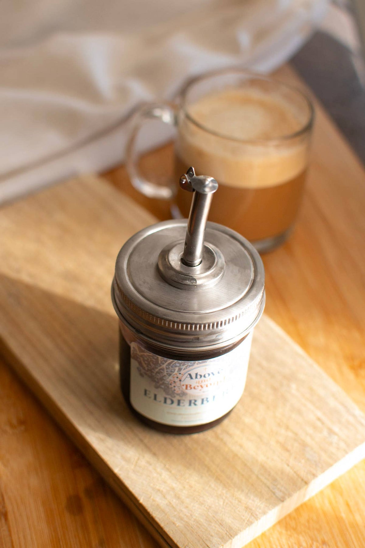 Mason Jar - Self closing pour spout Zefiro
