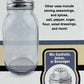 MASON JAR WITH SHAKER LID