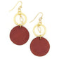 Maroon and Gold Pride Bone Earrings Fair Anita