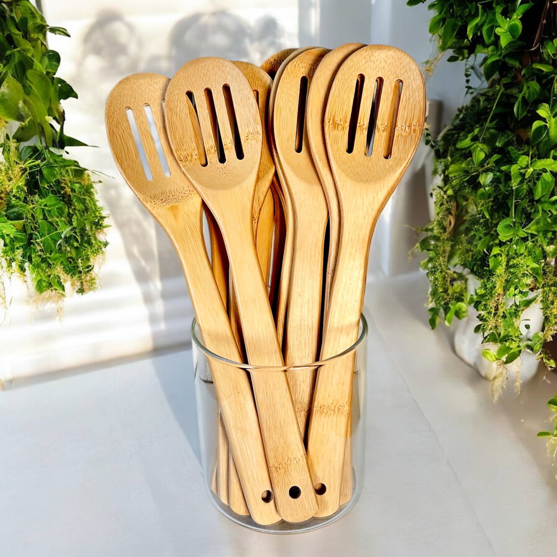 Bamboo Kitchen Utensil | Slotted Spoon Bamboo Switch