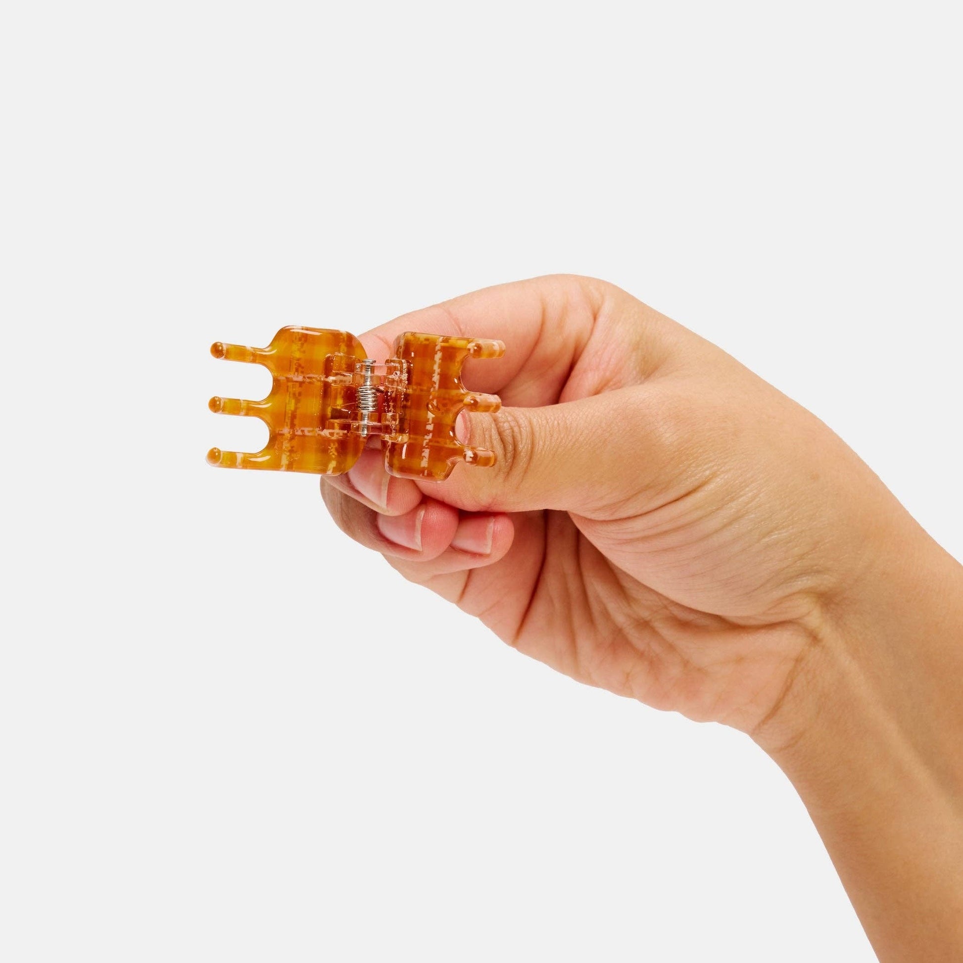 Mini Claw in Caramel Plaid CHUNKS
