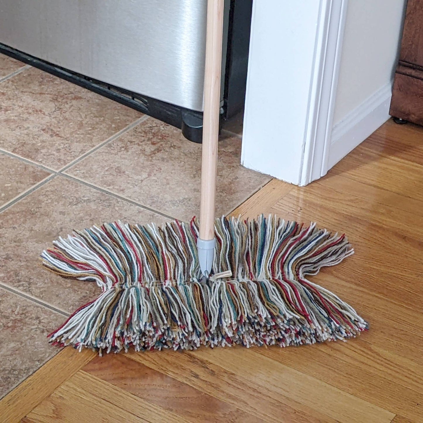 Big Wooly Wool Dust Mop with 48" Wooden Handle