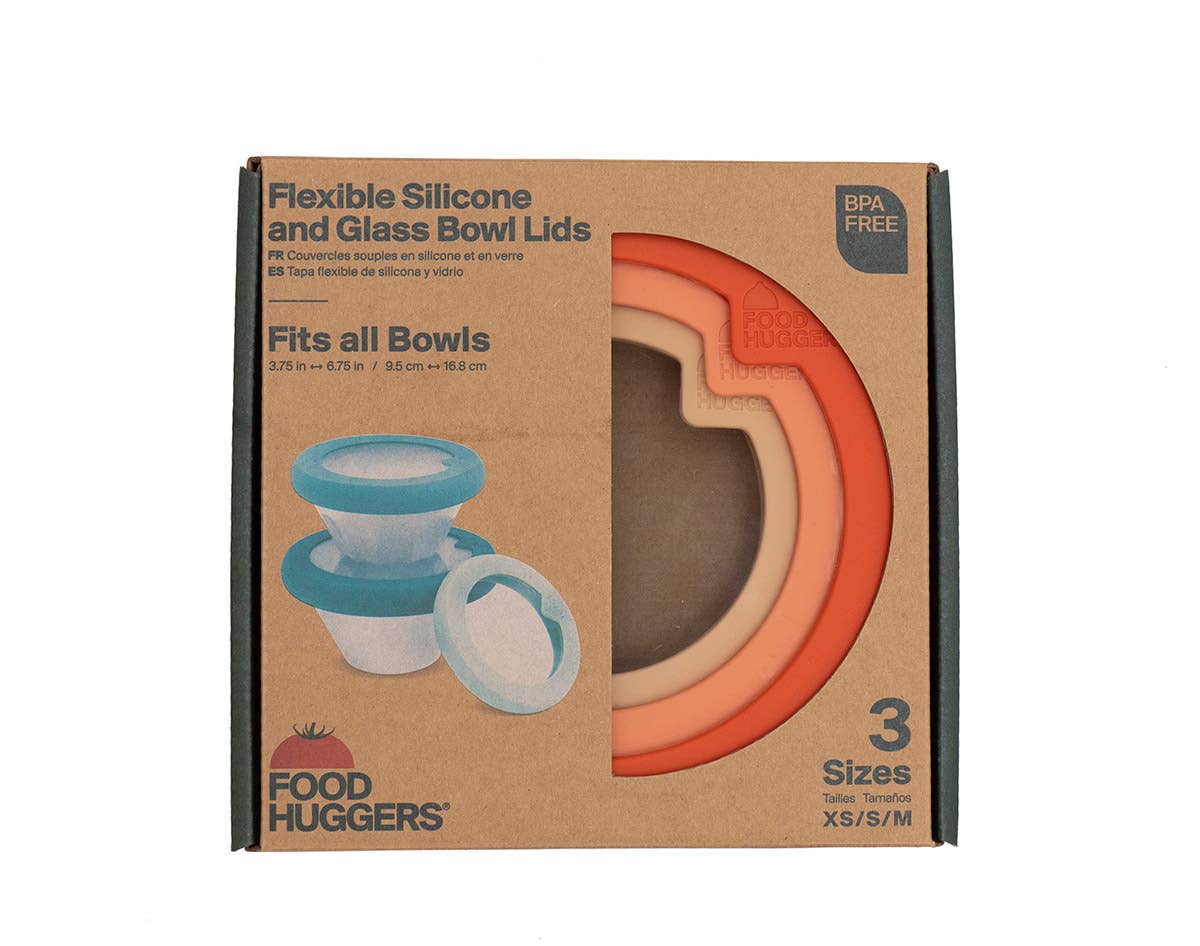 Glass Bowl Lids with Silicone Seal (Set/3) – Terra Cotta Food Huggers