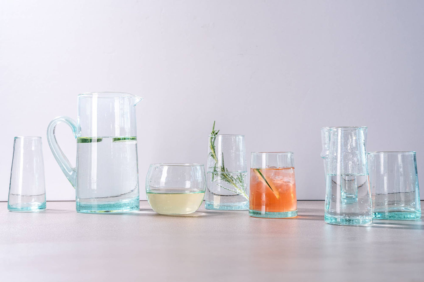 Moroccan Stemless Goblet - Clear Verve Culture