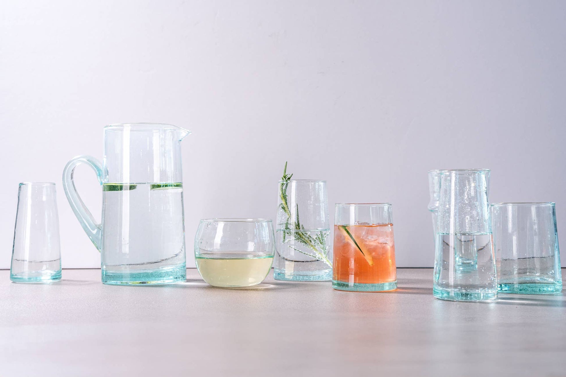 Moroccan Stemless Goblet - Clear Verve Culture