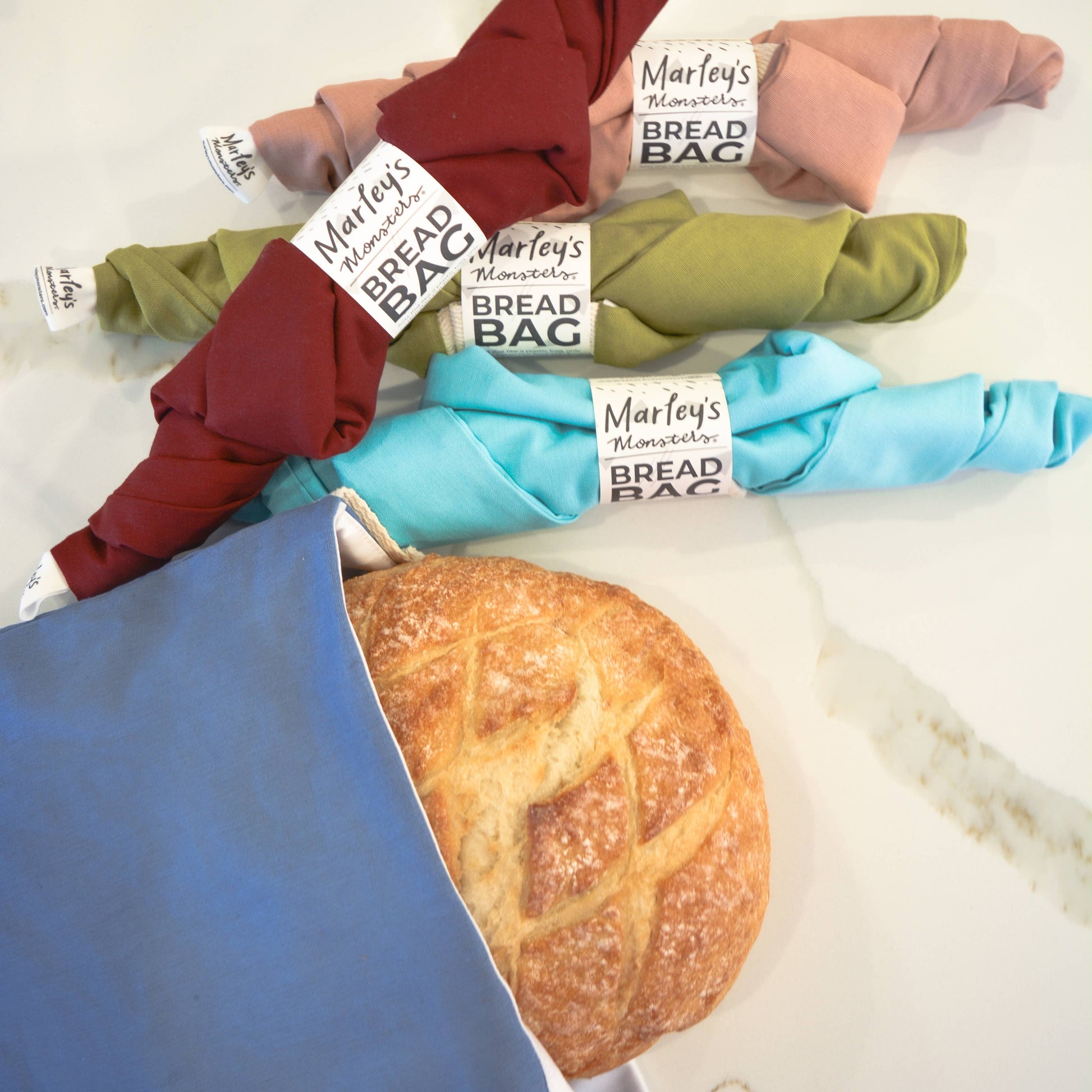 Linen Bread Bag Marley's Monsters