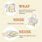 Bees Wrap Reusable Beeswax Food Wrap Roll - Honeycomb Print