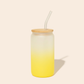 Bamboo Switch - Reusable Glass Can Cup | Yellow | Summer Bestseller: Glass Can Tumbler + Glass Straw Bamboo Switch