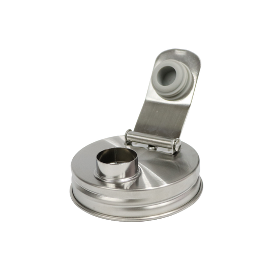 Pourable Jar Lid - Wide Mouth - Stainless Steel Zefiro