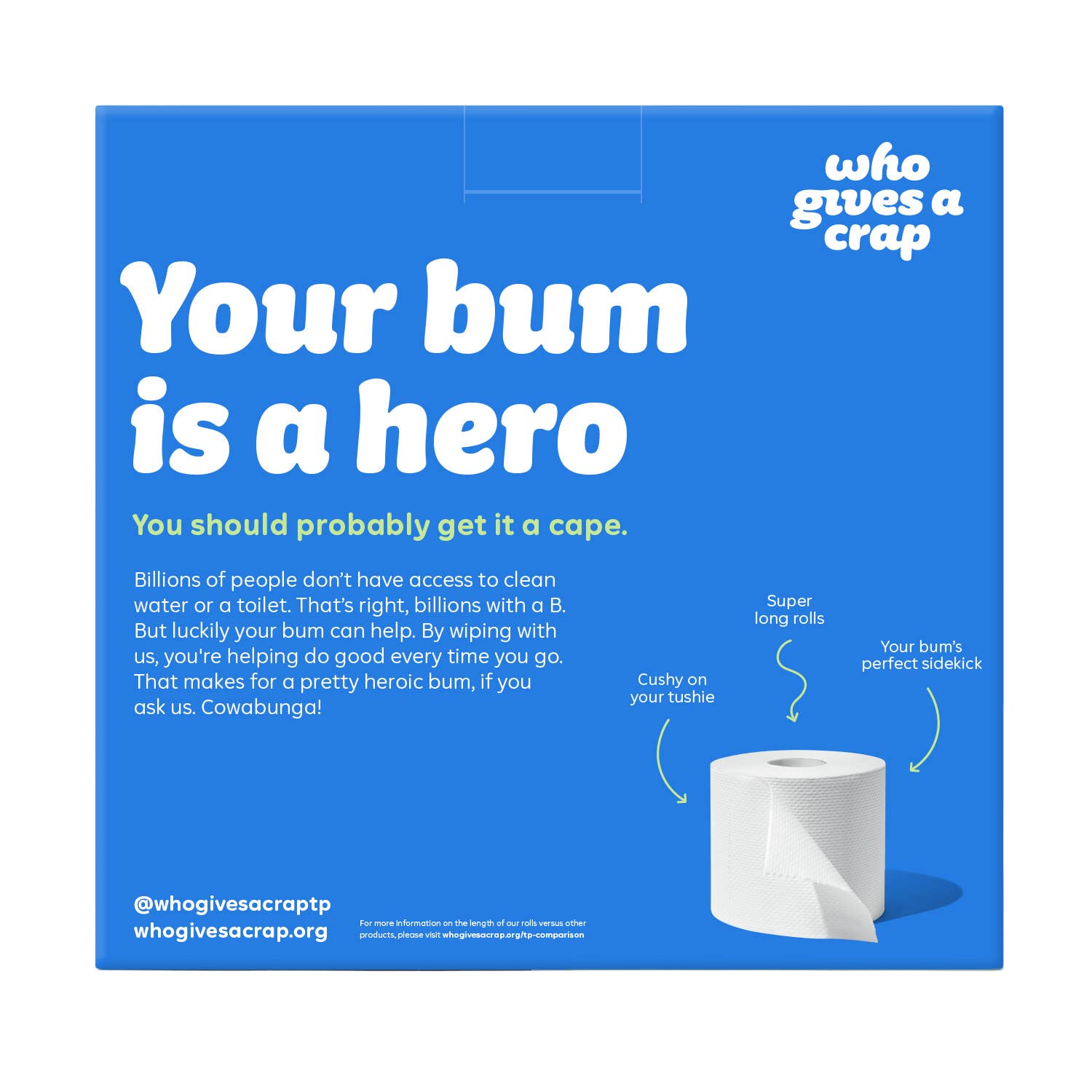 100% Recycled Toilet Paper - Retail 8 Pack (4/case) Who Gives a Crap