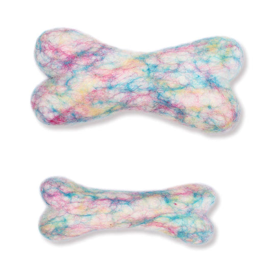 Eco Wool Dog Bones/Toys - Polka Dot • Tie-Dyed (Fair Trade) Ethical Global