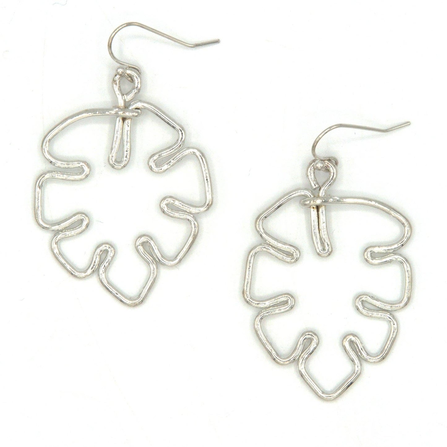 Continuous Line Art Earrings - Monstera Fair Anita