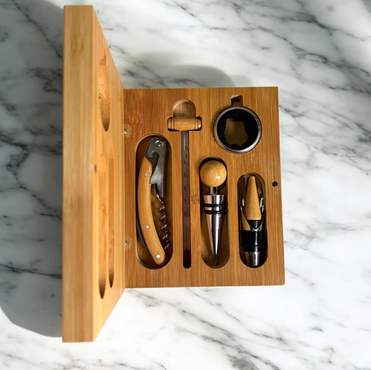 Bamboo Wine Tool Set in Bamboo Box Bamboo Switch