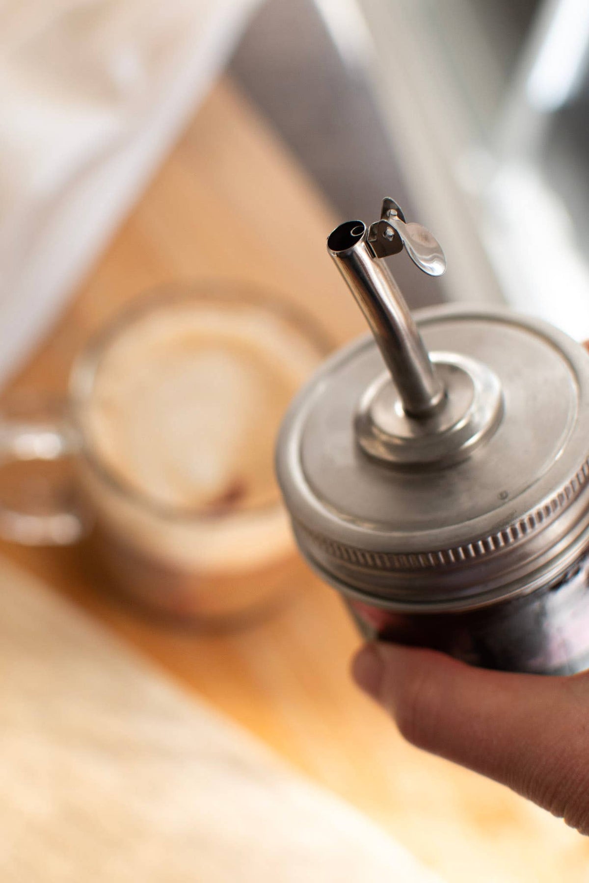 Mason Jar - Self closing pour spout Zefiro