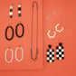 Checkered Resin Earrings Fair Anita