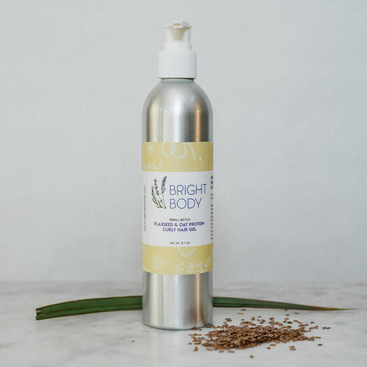 Flaxseed & Oat Protein Curly Hair Gel | Nontoxic Curl Gel Bright Body