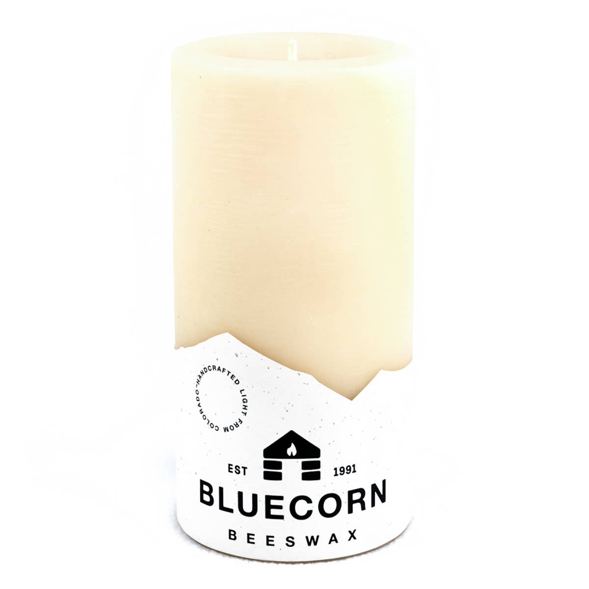 Bluecorn Candles - Pure Beeswax Pillar Candles: 3" x 6" / Raw Bluecorn Candles