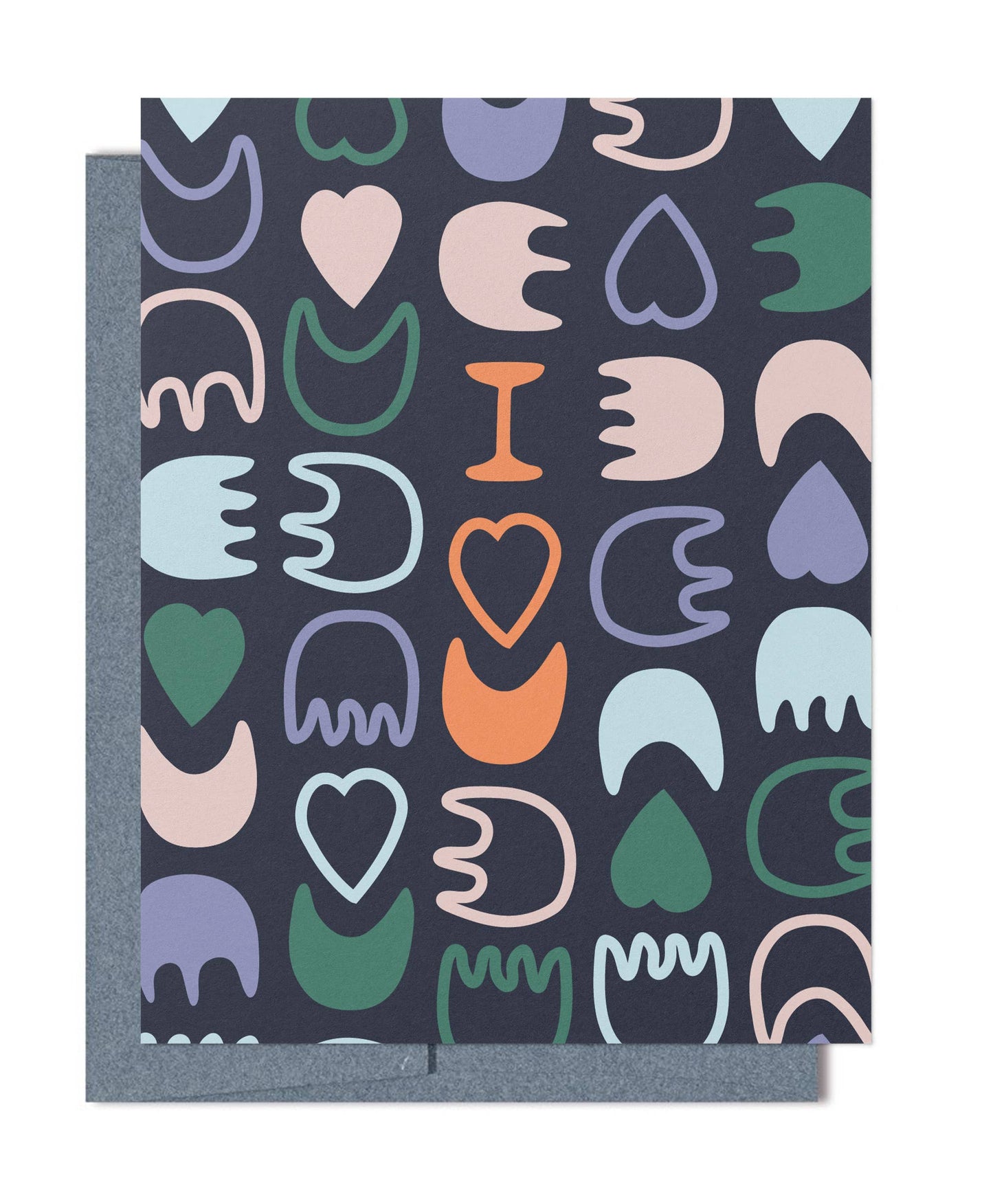 MASU - I Heart U Matisse Inspired Abstract Art Love Greeting Card MASU