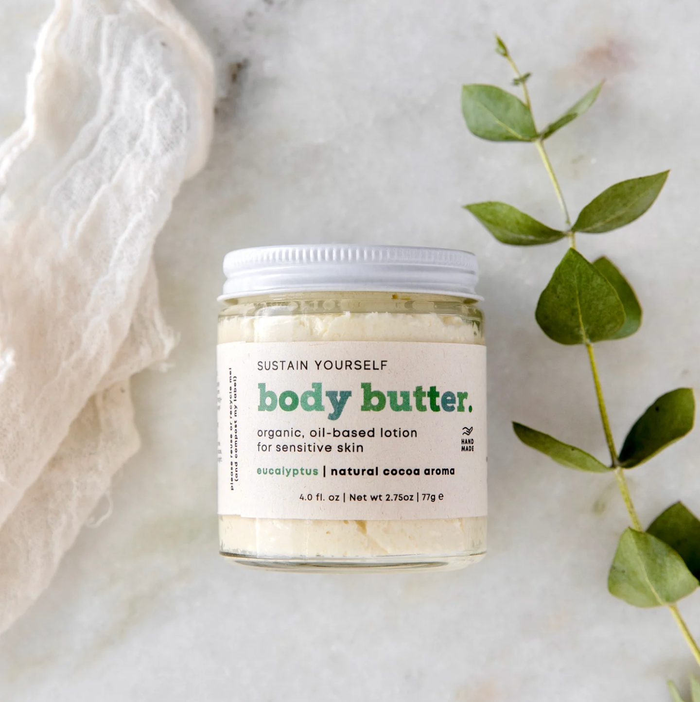 Organic Eucalyptus Body Butter Sustain Yourself
