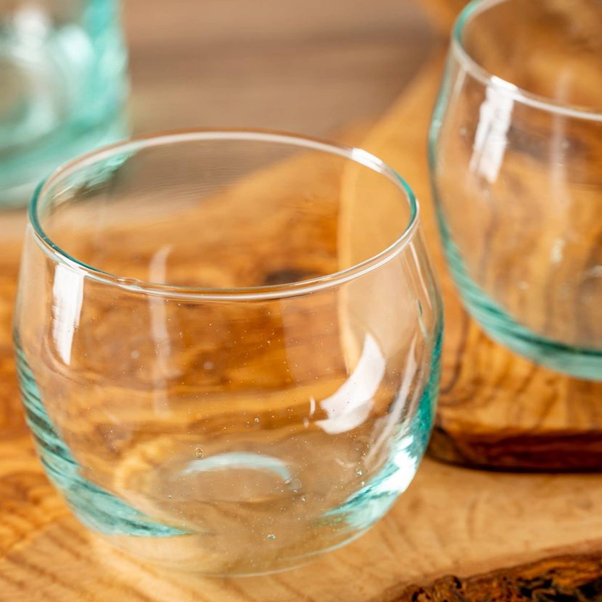 Moroccan Stemless Goblet - Clear Verve Culture