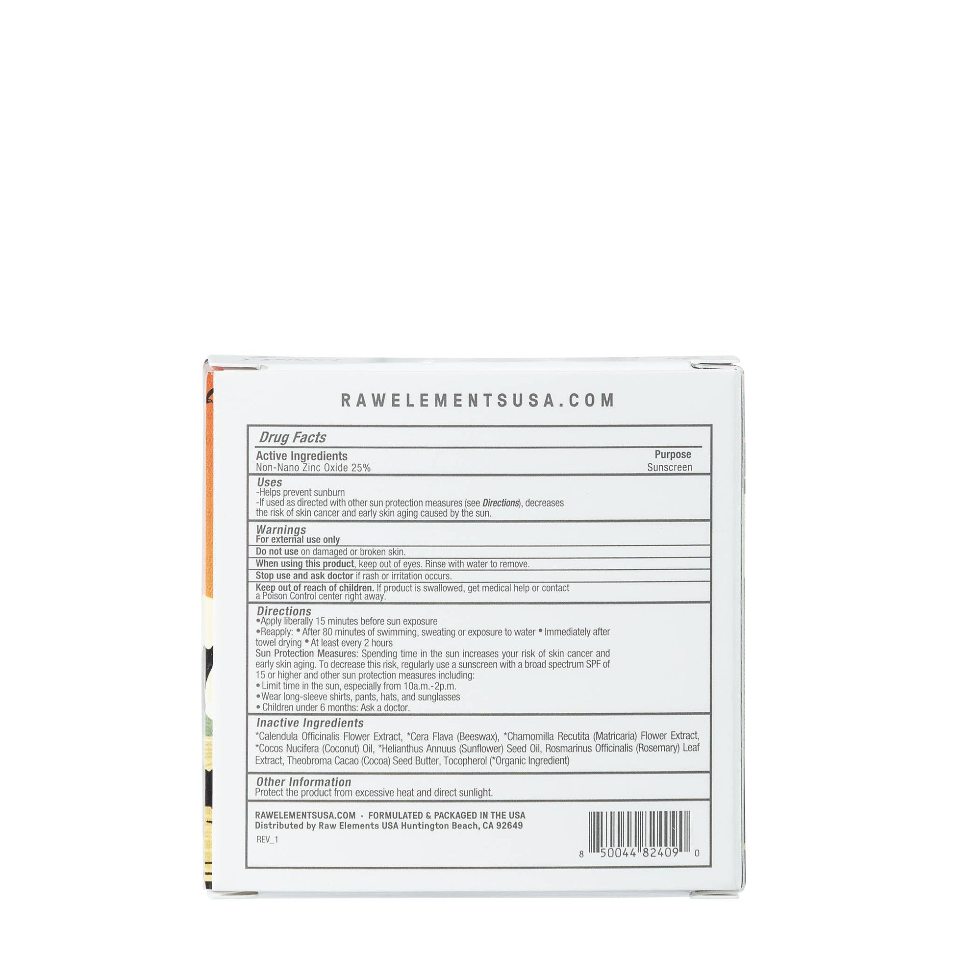 Raw Elements Mike Field Face & Body SPF 30 Tin 1.8 oz Raw Elements