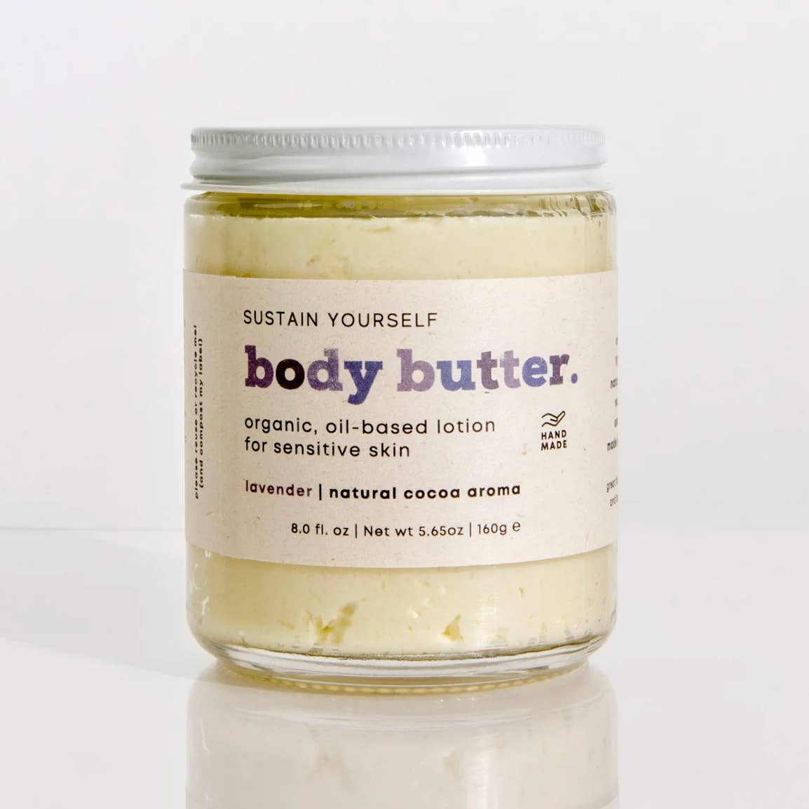 Organic Lavender Body Butter 8oz Sustain Yourself