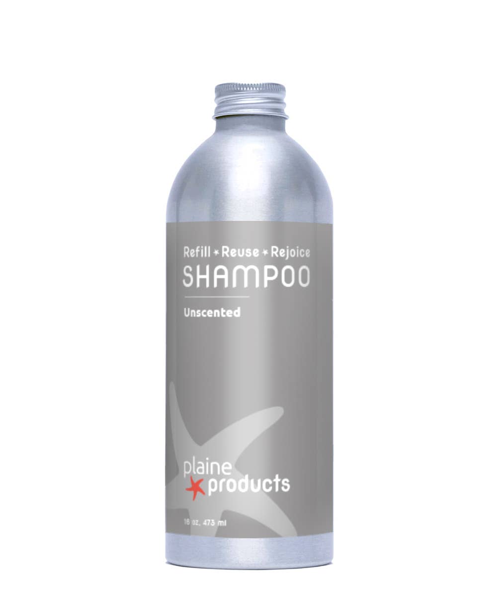 Shampoo 16 oz (pump not included) Reusable packaging Plaine Products