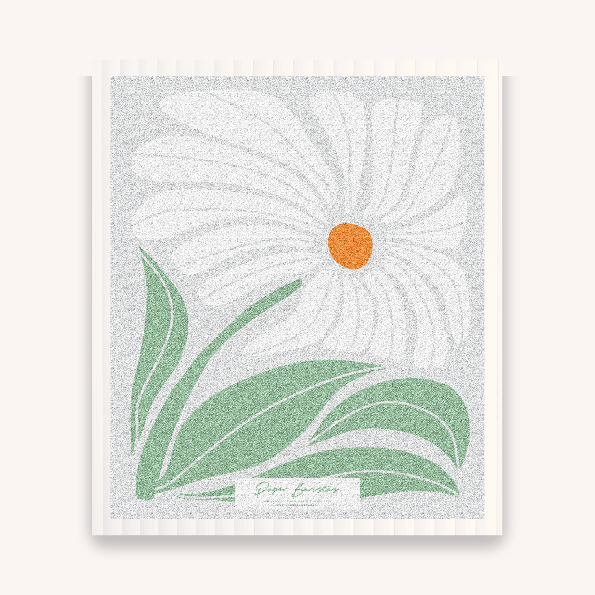 Paper Baristas - Set of 3 Swedish Dishcloth: Daisy Combo Paper Baristas